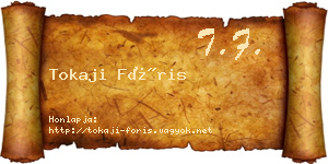 Tokaji Fóris névjegykártya